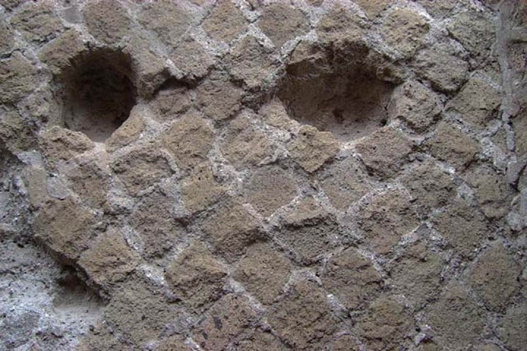 Ins. Or II, 12 Herculaneum. January 2002. Detail from north wall. Photo courtesy of Nicolas Monteix.